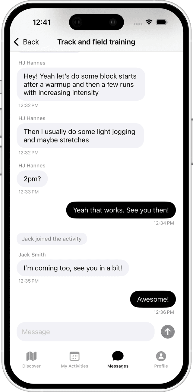 Activity group chat